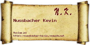 Nussbacher Kevin névjegykártya